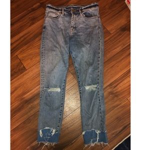 Blue light wash denim jeans Urban Outfitters